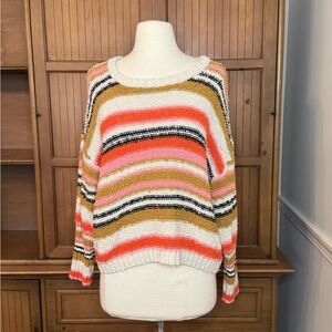 Billabong Striped Sweater, Size Large